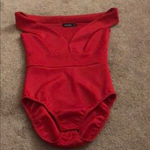 Off the shoulder body suit